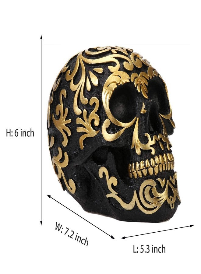 CHDL Gothic Skeleton Heads Money Bank - 6" Realistic Resin Skull Heads Decor with Coin Slot, Halloween Skull Decor for Storage & Display, Horror Piggy Bank for Home Office Desk Collector Gift - Image 5